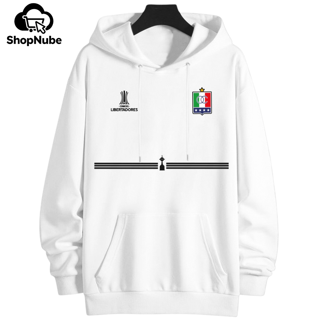 BUZO ONCE CALDAS CON CAPOTA - LOGOS BORDADOS