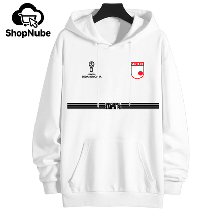 BUZO SANTA FE CON CAPOTA LOGOS BORDADOS