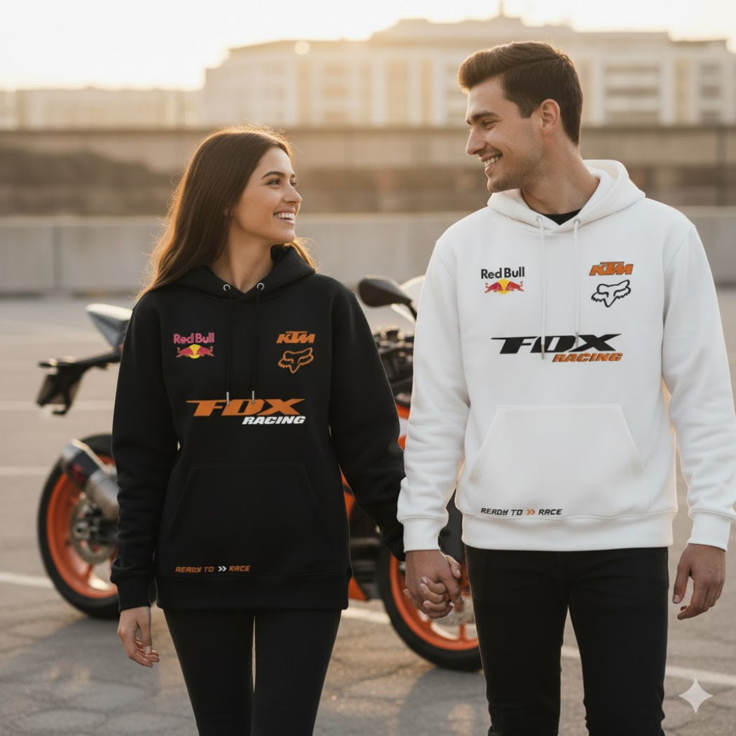 BUZO CON CAPOTA KTM ESTAMPADO