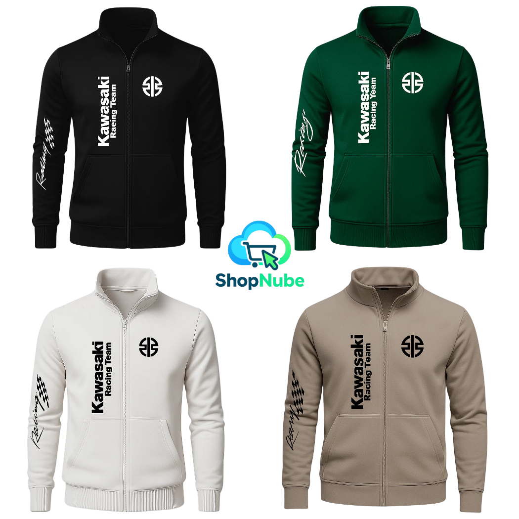 BUZO CUELLO ALTO MOTO KAWASAKI ESTAMPADO