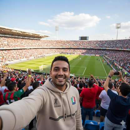 BUZO ONCE CALDAS CON CAPOTA - LOGOS BORDADOS