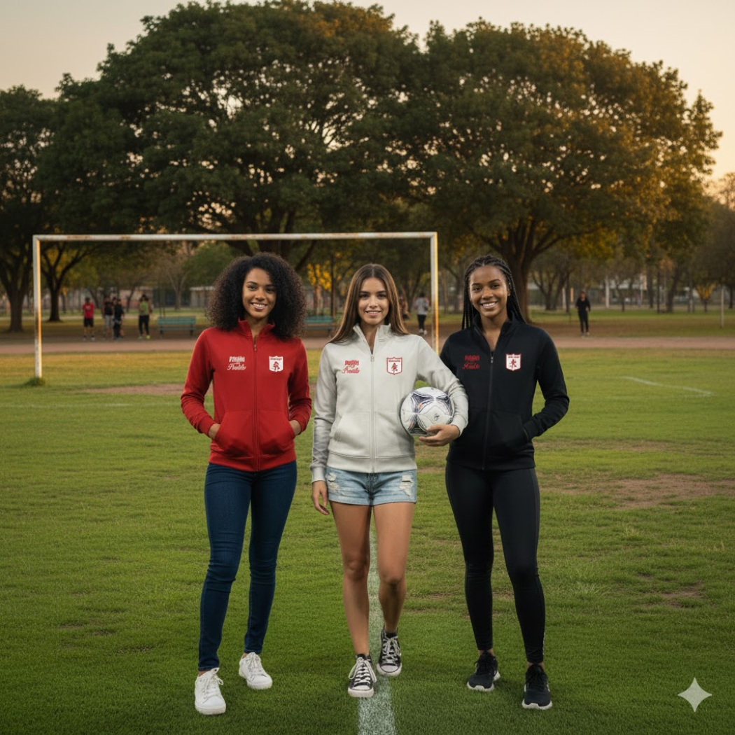 BUZO AMERICA CUELLO ALTO - LOGOS BORDADOS