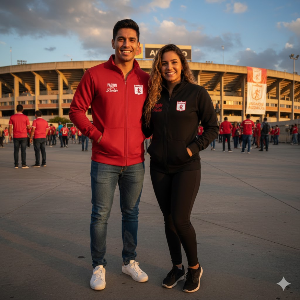 BUZO AMERICA CUELLO ALTO - LOGOS BORDADOS