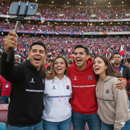 BUZO CON CAPOTA INDEPENDIENTE MEDELLÍN LOGO BORDADO