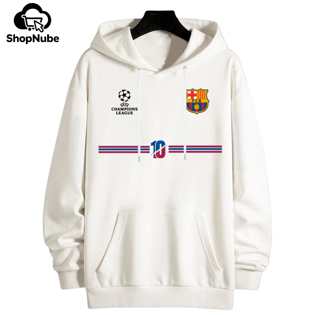 BUZO CON CAPOTA BARCELONA LOGOS BORDADOS