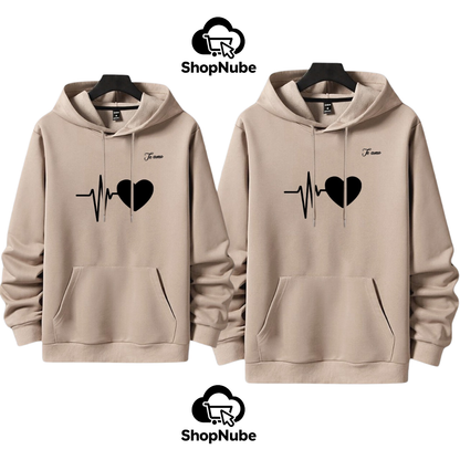 BUZOS EN PAREJA CORAZON ELECTRICO