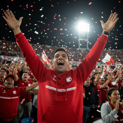 BUZO SANTA FE CON CAPOTA LOGOS BORDADOS