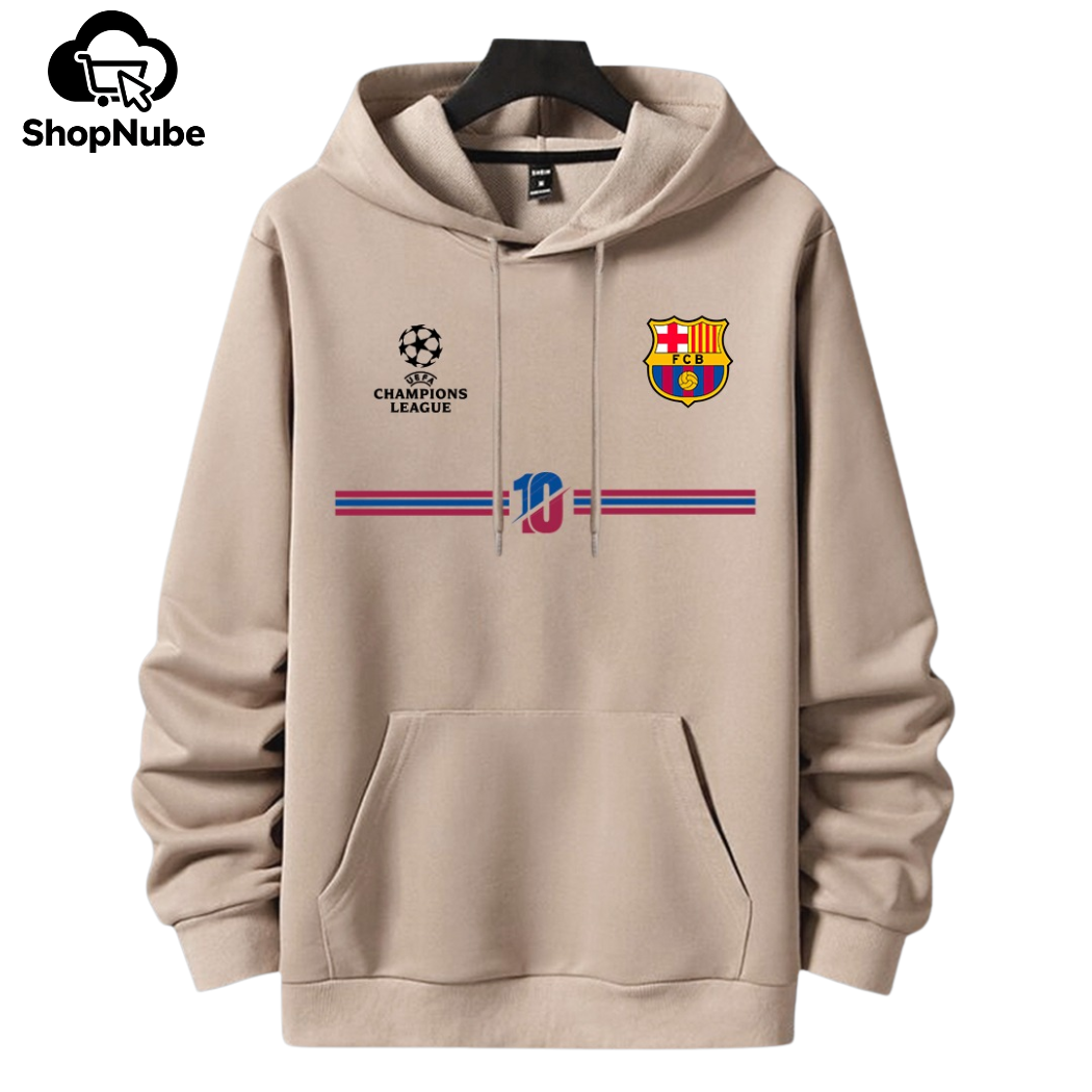 BUZO CON CAPOTA BARCELONA LOGOS BORDADOS