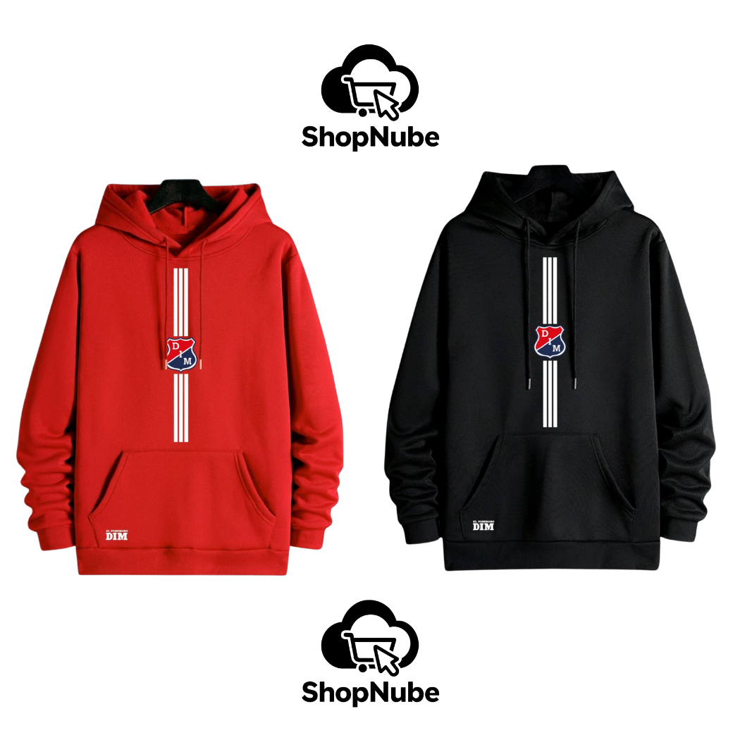 BUZO CON CAPOTA INDEPENDIENTE MEDELLÍN ESTAMPADO - FRANJA