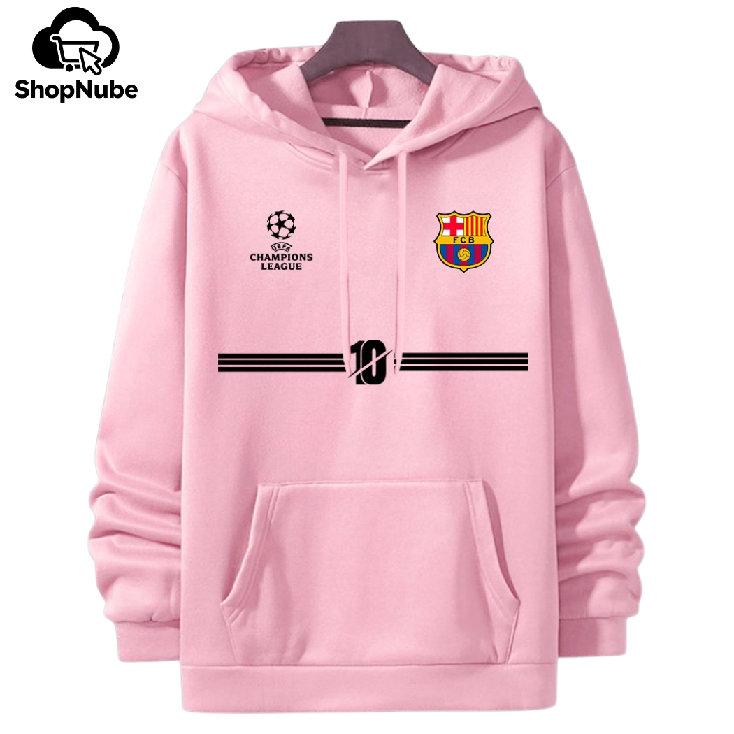 BUZO CON CAPOTA BARCELONA LOGOS BORDADOS