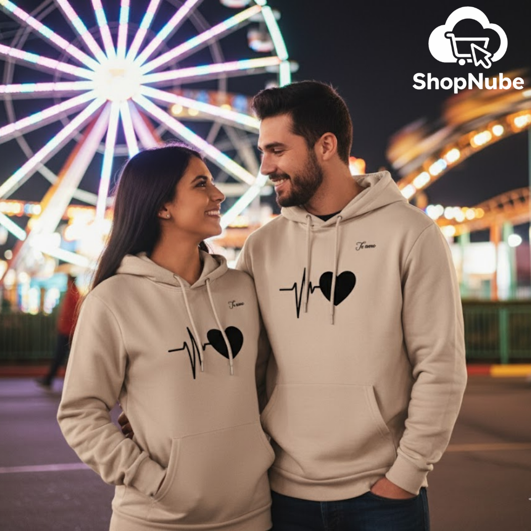 BUZOS EN PAREJA CORAZON ELECTRICO