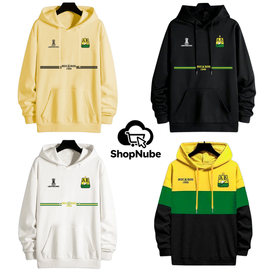 BUZO ATLETICO BUCARAMANGA CON CAPOTA - LOGO BORDADO
