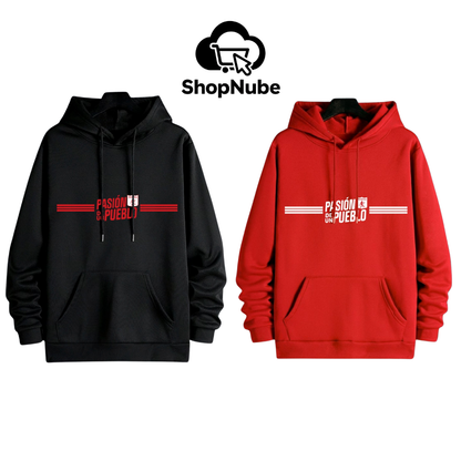 BUZO AMERICA CON CAPOTA ESTAMPADO - FRASE