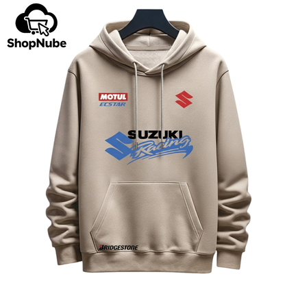 BUZO CON CAPOTA SUZUKI ESTAMPADO