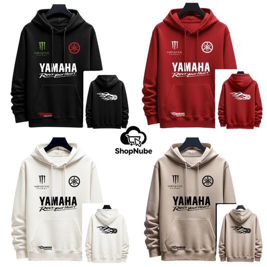 BUZO CON CAPOTA YAMAHA ESTAMPADO