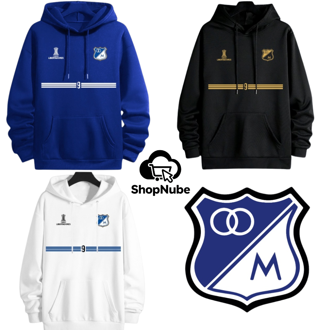 BUZO MILLONARIOS CON CAPOTA - LOGO BORDADO