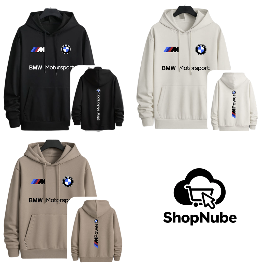 BUZO CON CAPOTA BMW - ESTAMPADO
