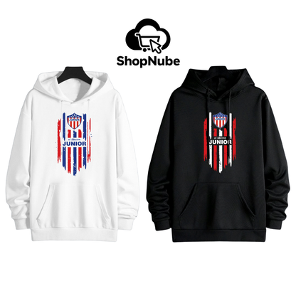 BUZO JUNIOR CON CAPOTA - ESTAMPADO FRANJAS