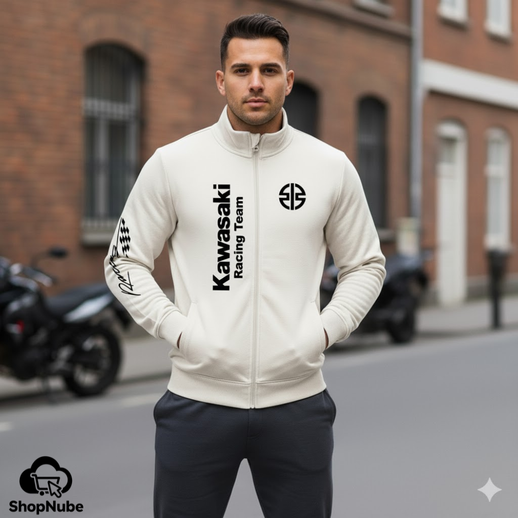 BUZO CUELLO ALTO MOTO KAWASAKI ESTAMPADO