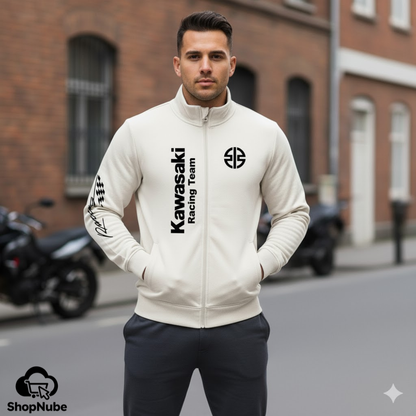 BUZO CUELLO ALTO MOTO KAWASAKI ESTAMPADO
