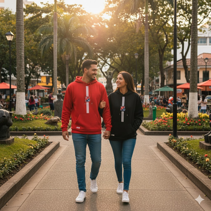 BUZO CON CAPOTA INDEPENDIENTE MEDELLÍN ESTAMPADO - FRANJA