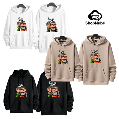 BUZOS EN PAREJA CARL Y ELLIE UP - LOGO ESTAMPADO