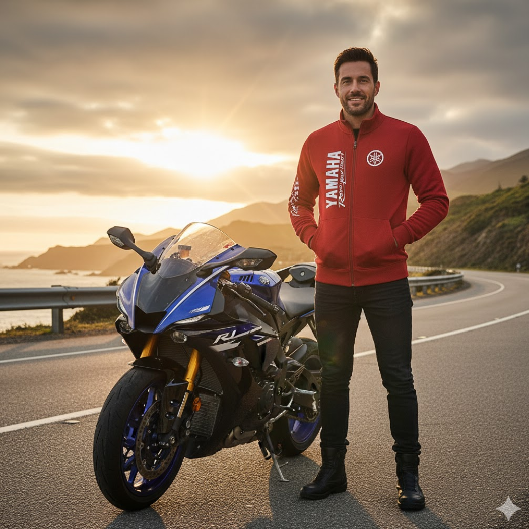 BUZO CUELLO ALTO YAMAHA ESTAMPADO