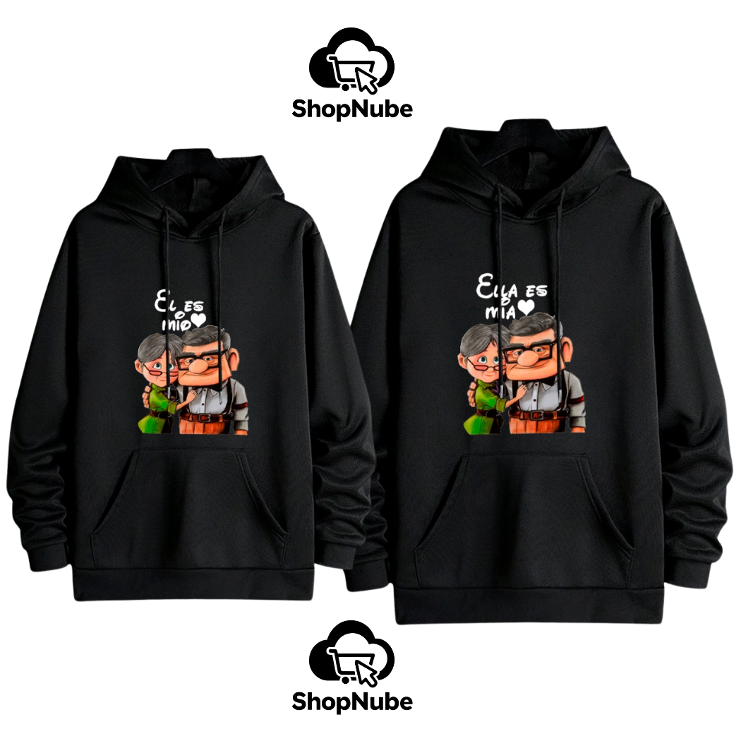BUZOS EN PAREJA CARL Y ELLIE UP - LOGO ESTAMPADO