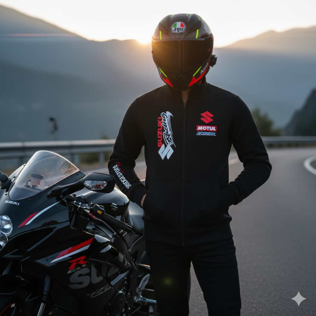 BUZO CUELLO ALTO SUZUKI ESTAMPADO