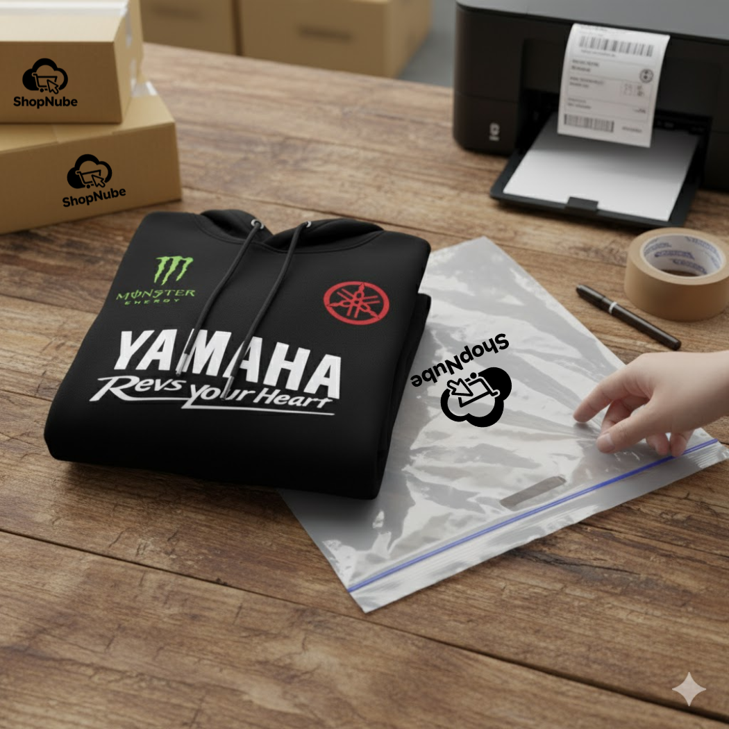 BUZO CON CAPOTA YAMAHA ESTAMPADO