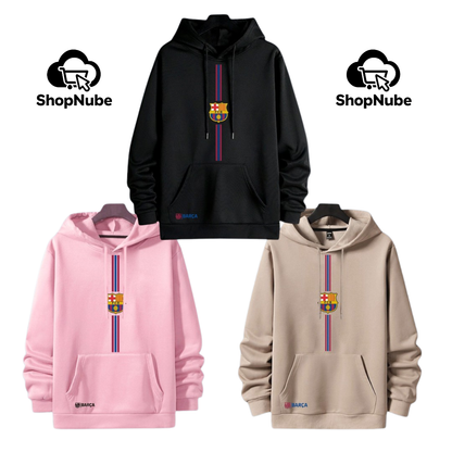 BUZO CON CAPOTA BARCELONA ESTAMPADO LINEA