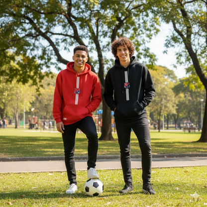 BUZO CON CAPOTA INDEPENDIENTE MEDELLÍN ESTAMPADO - FRANJA