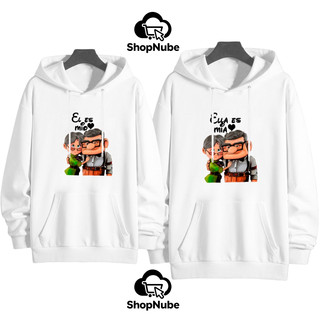 BUZOS EN PAREJA CARL Y ELLIE UP - LOGO ESTAMPADO