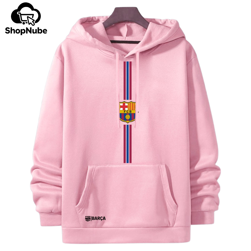 BUZO CON CAPOTA BARCELONA ESTAMPADO LINEA