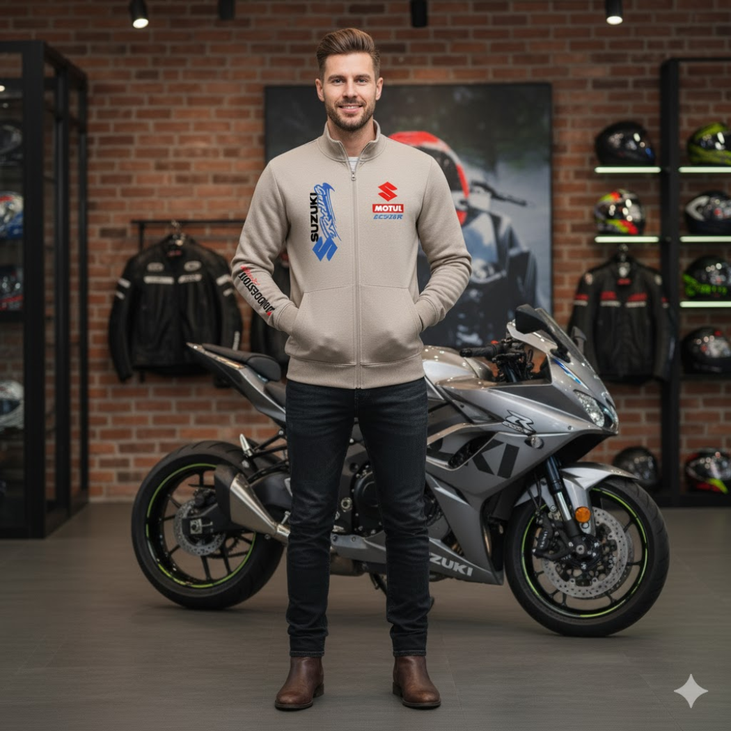 BUZO CUELLO ALTO SUZUKI ESTAMPADO