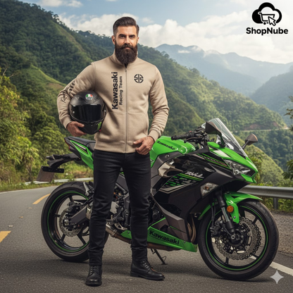 BUZO CUELLO ALTO MOTO KAWASAKI ESTAMPADO