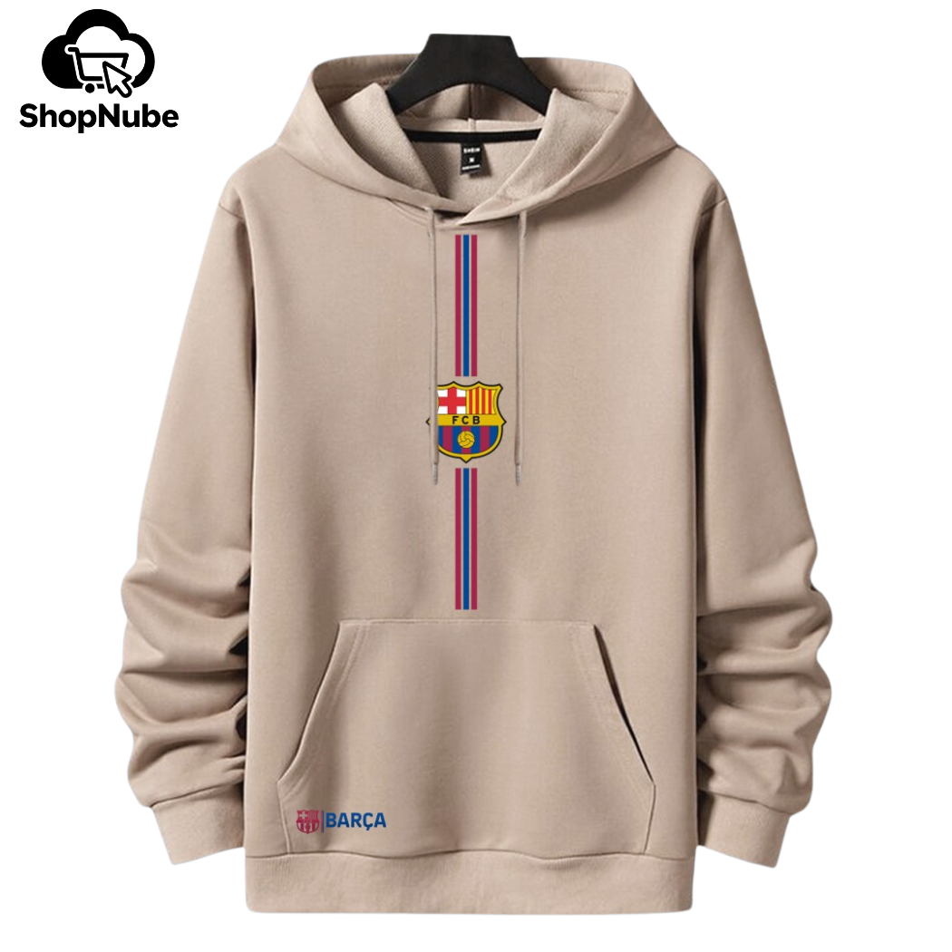 BUZO CON CAPOTA BARCELONA ESTAMPADO LINEA