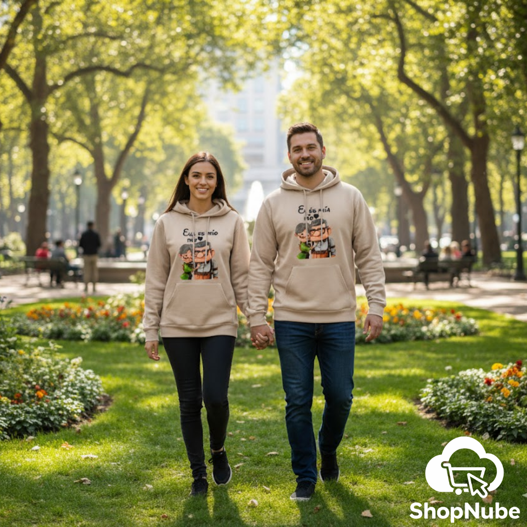 BUZOS EN PAREJA CARL Y ELLIE UP - LOGO ESTAMPADO