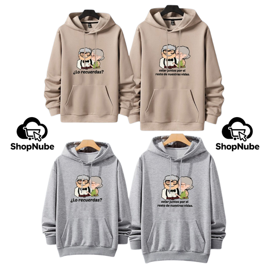 BUZOS EN PAREJA CARL Y ELLIE UP - BEIGE O GRIS