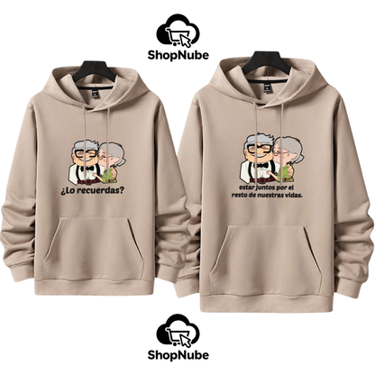 BUZOS EN PAREJA CARL Y ELLIE UP - BEIGE O GRIS