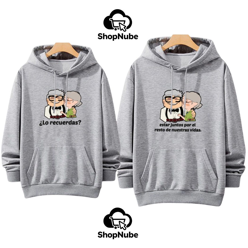 BUZOS EN PAREJA CARL Y ELLIE UP - BEIGE O GRIS