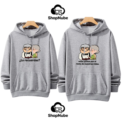 BUZOS EN PAREJA CARL Y ELLIE UP - BEIGE O GRIS