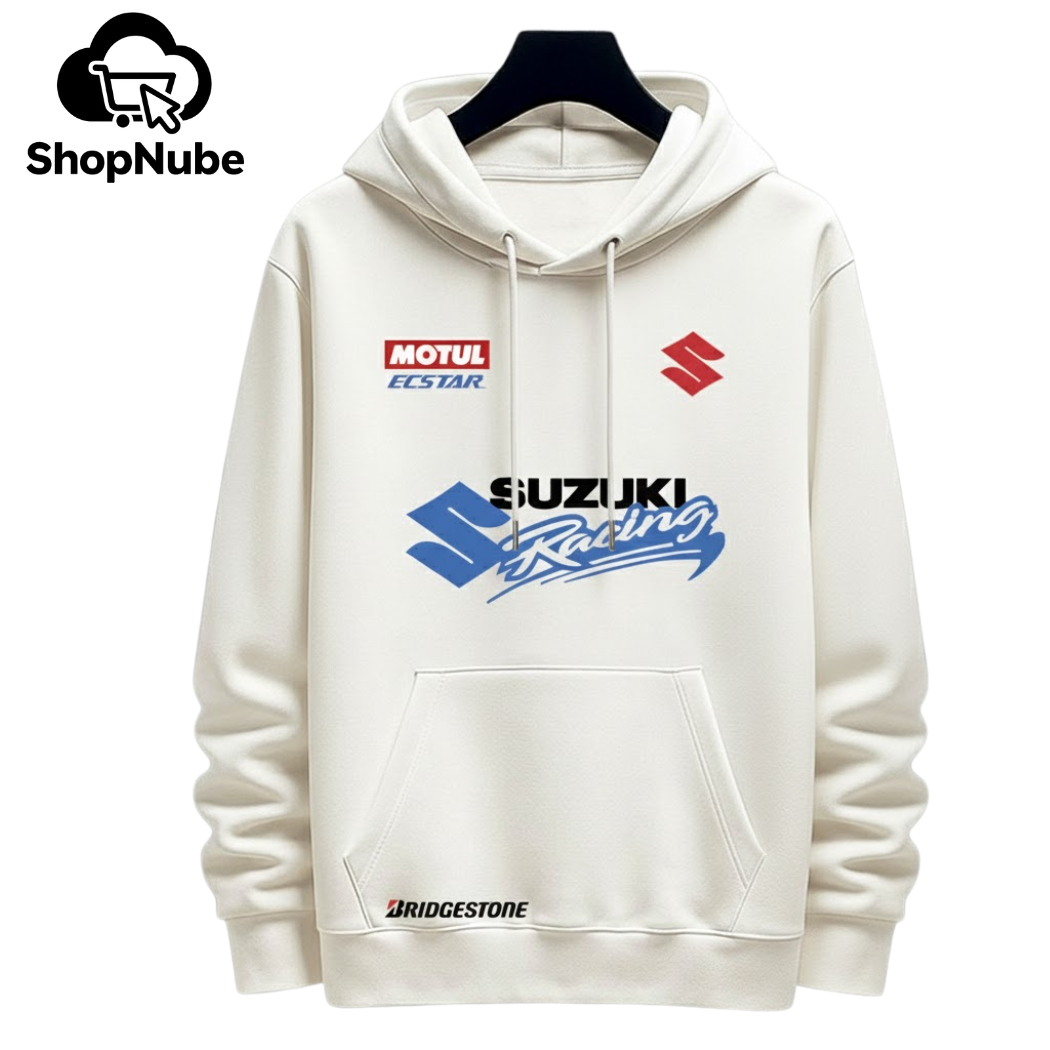 BUZO CON CAPOTA SUZUKI ESTAMPADO