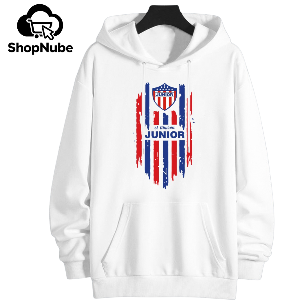 BUZO JUNIOR CON CAPOTA - ESTAMPADO FRANJAS