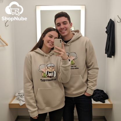 BUZOS EN PAREJA CARL Y ELLIE UP - BEIGE O GRIS