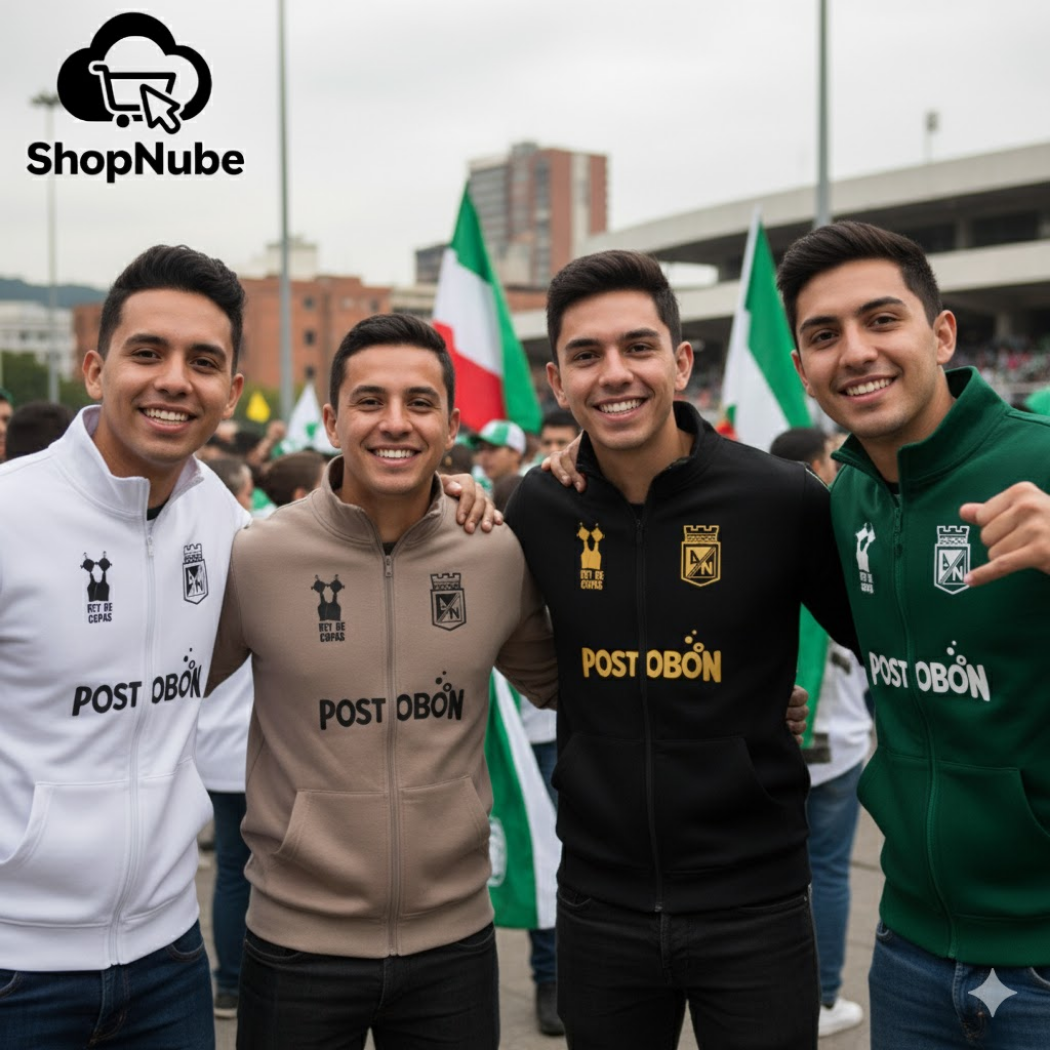 BUZO ATLETICO NACIONAL CUELLO ALTO ESTAMPADO - POSTOBÓN