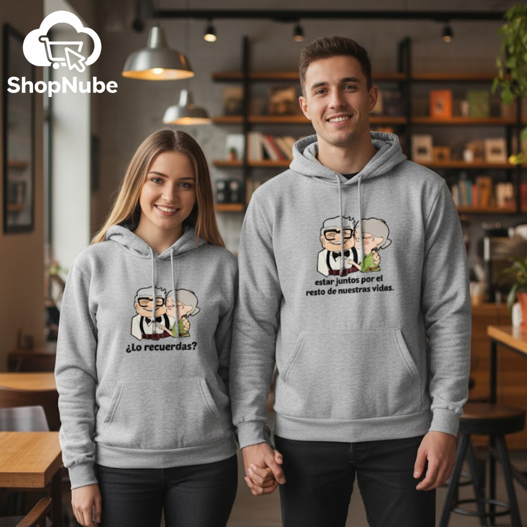 BUZOS EN PAREJA CARL Y ELLIE UP - BEIGE O GRIS