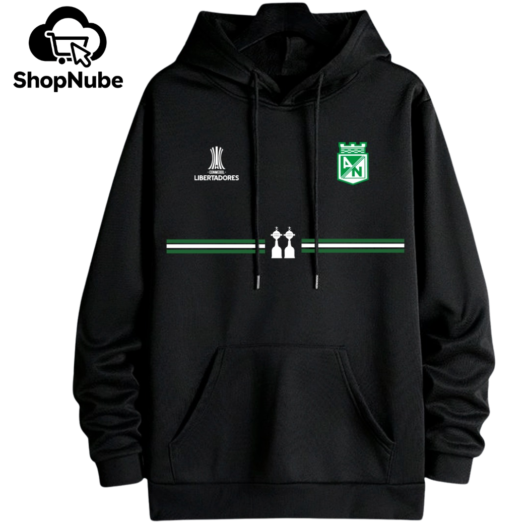 BUZO ATLETICO NACIONAL BORDADO - TALLAS GRANDES 2XL Y 3XL