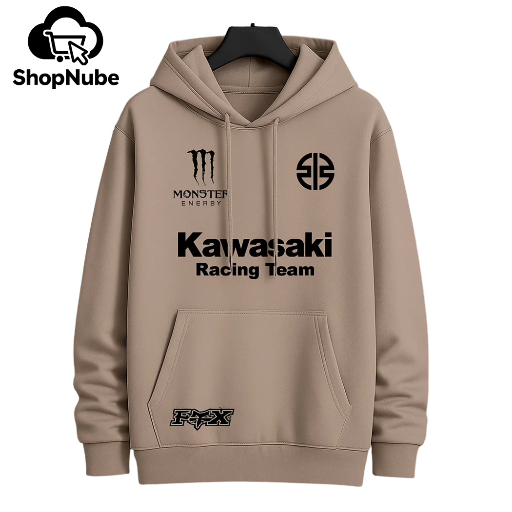 BUZO CON CAPOTA KAWASAKI ESTAMPADO