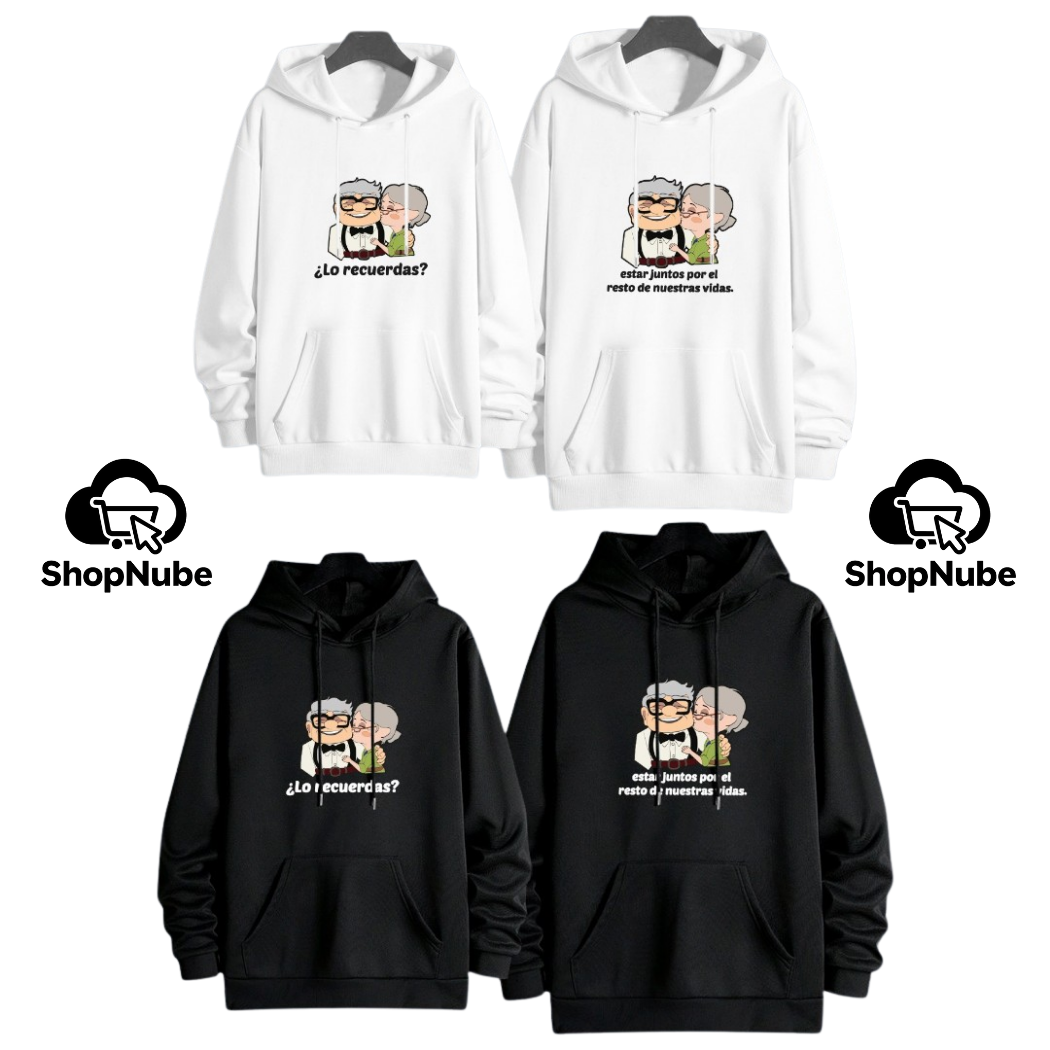 BUZOS EN PAREJA CARL Y ELLIE - NEGRO O BLANCO